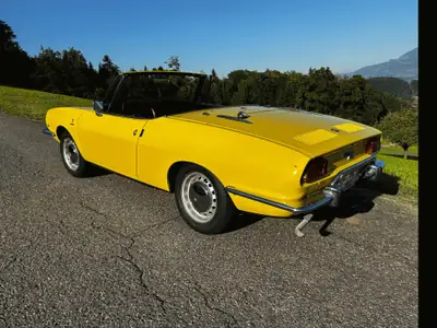 Fiat 850 Spider Sport 1973 — Cabriolet vintage jaune vif, état exceptionnel — Miniatur 9