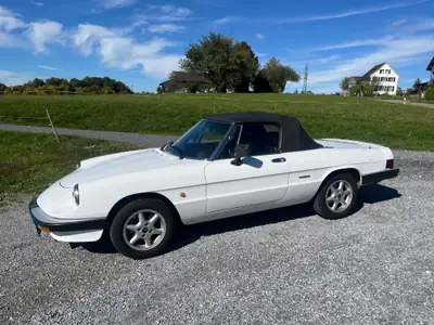 Alfa Romeo Spider 2.0 — Cabriolet italien 1988, 115 ch et charme intemporel — vue extérieure