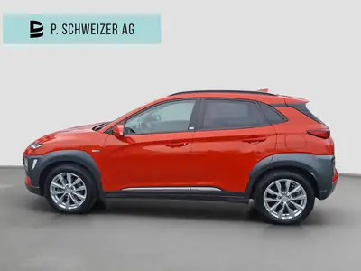 Hyundai Kona 1.6 GDi HEV Vertex — Hybride économe avec panoramique et Head-Up Display — fianco