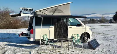 VW T6 California Beach TDI — Camping-car aménagé, 130'000 km, prêt à l'aventure — vue extérieure