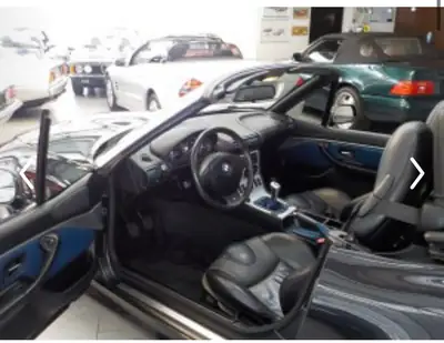 BMW Z3 2.8i Roadster 2001 — Cabriolet sportif légendaire, moteur 192 ch — intérieur