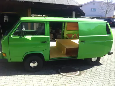 VW T3 Typ 2 — Mythique Combi Vintage 2009, Portes Coulissantes Pratiques — Miniatur 9