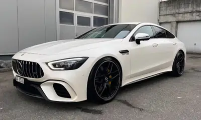 Mercedes-AMG GT 63 S 4Matic+ — Berline musclée 639 ch, entretien complet — rear view