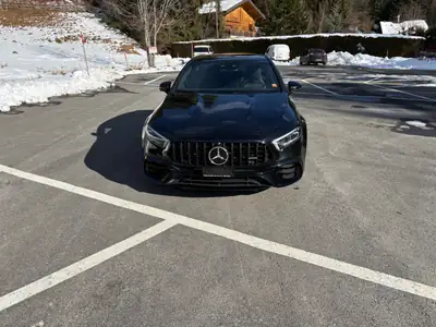 Mercedes-AMG A 45 S 4Matic+ — Compacte sportive 422 ch, service gratuit 10 ans — côté