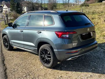 Skoda Karoq 2.0 TSI SportLine 4x4 — SUV performant, 80'000 km, traction intégrale — rear view