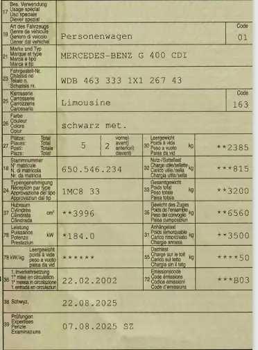 Mercedes-Benz G 400 CDI — Le SUV de légende, motorisation robuste et histoire intact — cruscotto