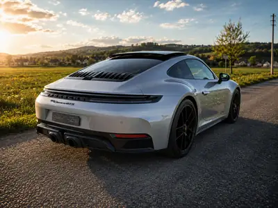 Porsche 911 Carrera 4 GTS — Coupé sportif hybride T, direction arrière et faibles km — arrière