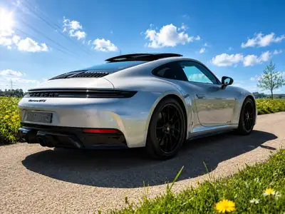 Porsche 911 Carrera 4 GTS — Coupé sportif hybride T, direction arrière et faibles km — tableau de bord