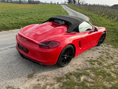 Porsche 718 Boxster Spyder 981 — Roadster légendaire, 18300 km seulement — fianco