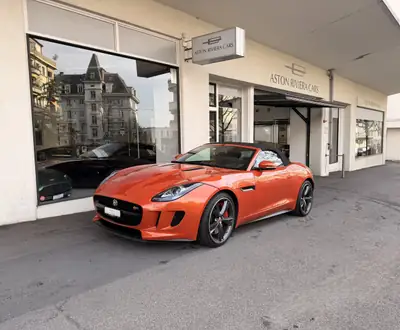 Jaguar F-Type Convertible 5.0 V8 S/C — Roadster british de prestige, couleur Fire Sand mythique — Außenansicht