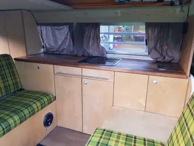 VW T2 Campingbus 1974 — Véhicule de collection avec permis vétéran, pièce d'histoire — détail