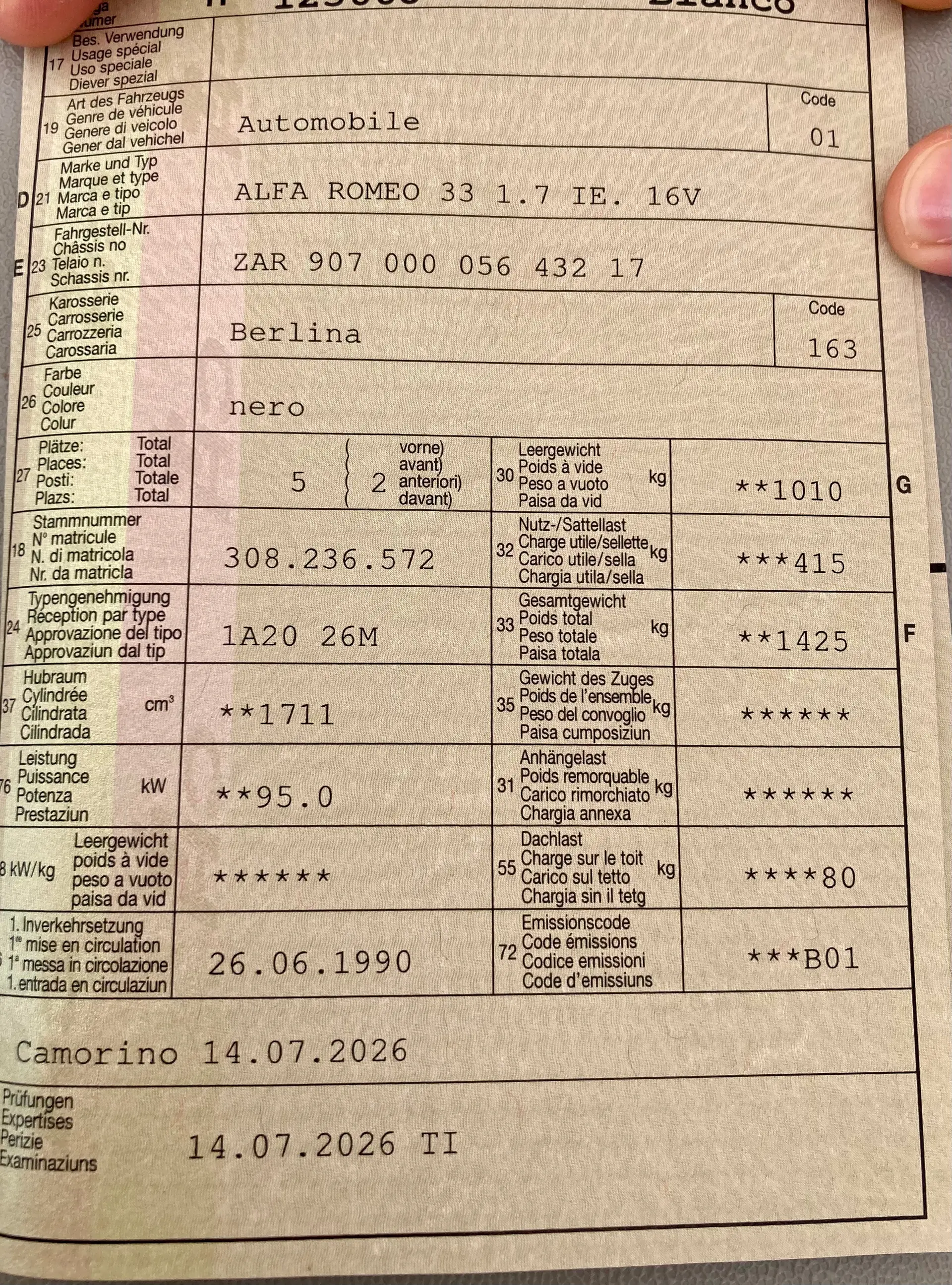 Alfa Romeo 33 1990 occasion Riva San Vitale — 2