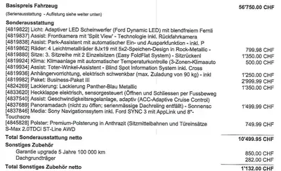 Ford S-Max 2.0 TDCi ST-Line AWD — Monospace polyvalent, traction intégrale, entretien impeccable — Miniatura 18
