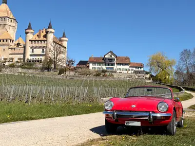Triumph Spitfire MKIII 1968 — Cabriolet anglais mythique, sellerie neuve, 56'000 km — arrière