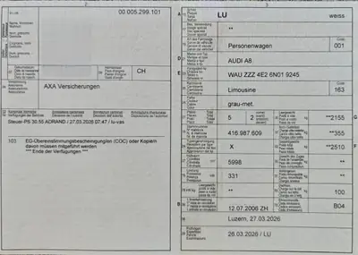 Audi A8 6.0 W12 Tiptronic — Berline de prestige, moteur mythique 450 ch — Armaturenbrett