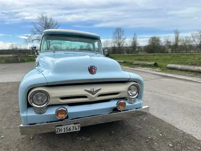Ford F-100 1956 — Légendaire pickup américain, moteur Y-Block et grande vitre — Armaturenbrett
