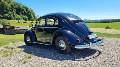 Volkswagen Käfer 11.3 De Luxe 1954 — Véhicule vétéran authentique, sans accident — fianco