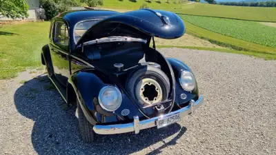 Volkswagen Käfer 11.3 De Luxe 1954 — Véhicule vétéran authentique, sans accident — Miniatura 8