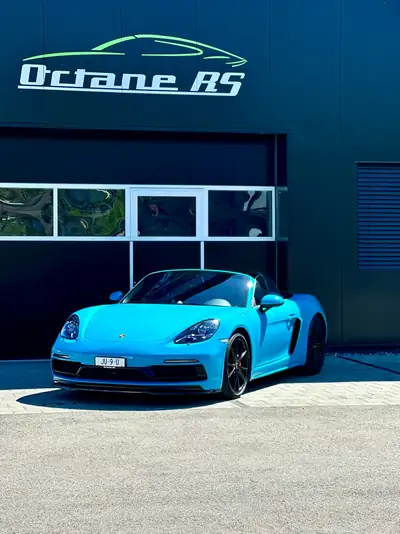 Porsche 718 Boxster GTS 2.5 PDK — Cabriolet sportif Miami Blue, 65'000 km — Miniature 18