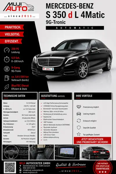 Mercedes-Benz S 350 d L 4Matic — Berline de prestige, version allongée, 68 900 km — Miniature 25