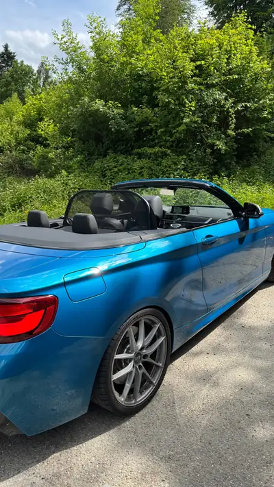 BMW M240i Cabrio Long Beach Blue — Cabriolet sportif 340 ch, très peu roulé — Armaturenbrett