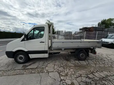 VW Crafter 35 2.5 BlueTDI 136 PS — Châssis-cabine robuste, pont basculant, sans sinistre — Heckansicht