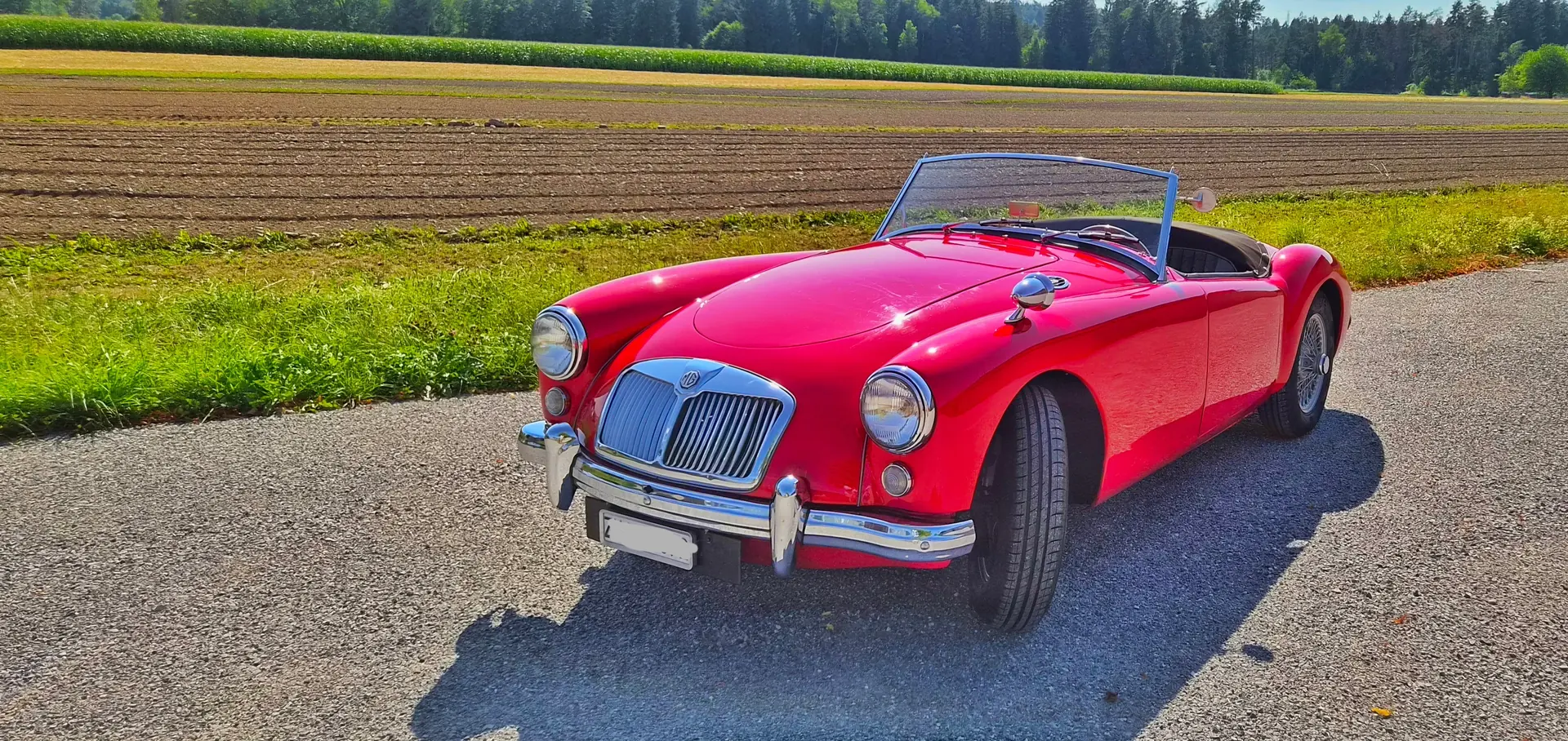 MG MGA 1500 Roadster 1957 — Cabriolet britannique mythique, État impeccable — Außenansicht