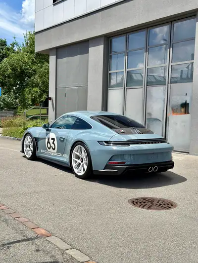 Porsche 911 S/T Heritage 2024 — Coupé sportif légendaire, 1350 km, Shore Blue — fianco