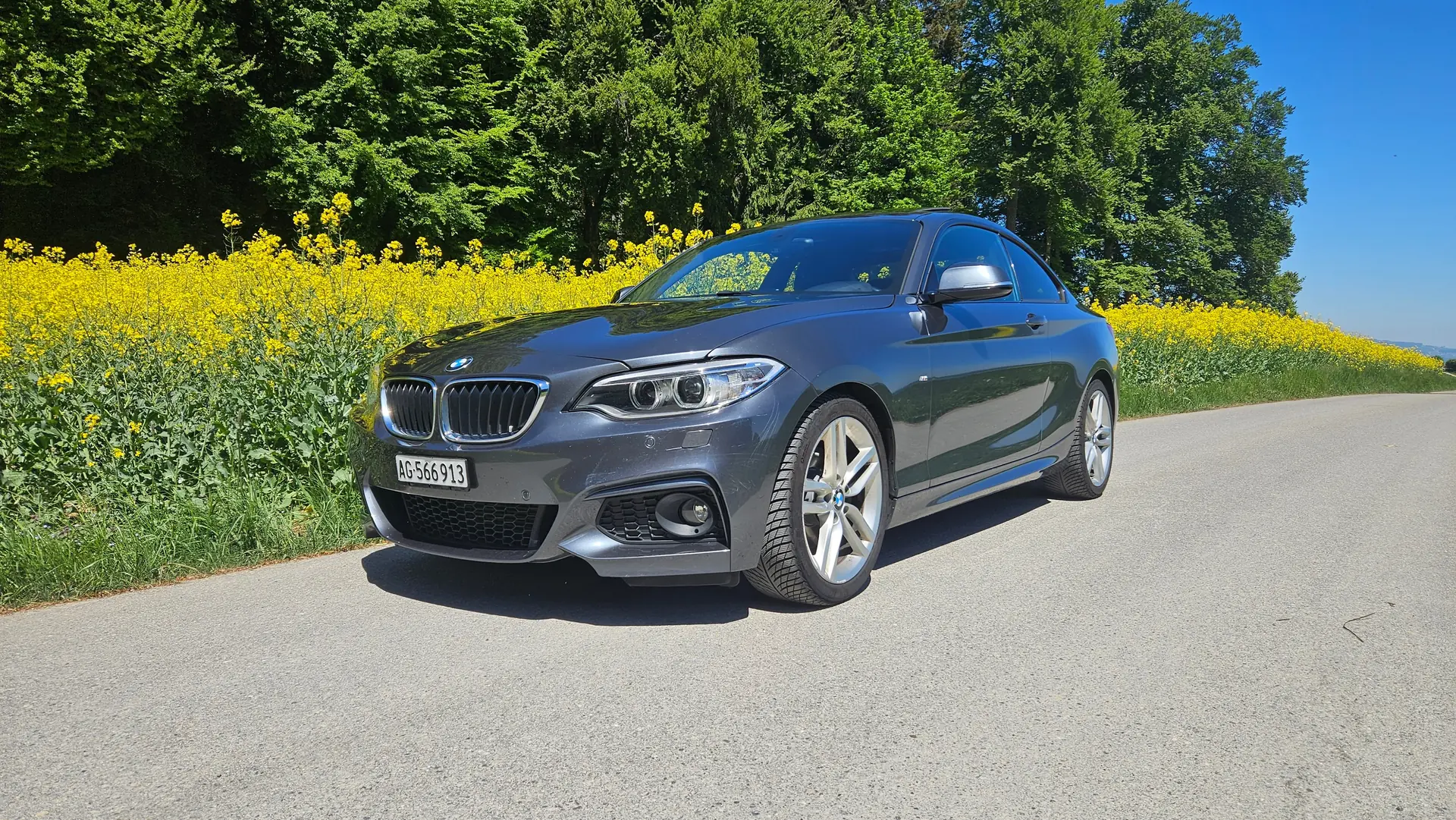 BMW 220d Coupé — M-Paket sportif, diesel efficace et sans sinistre — vue extérieure