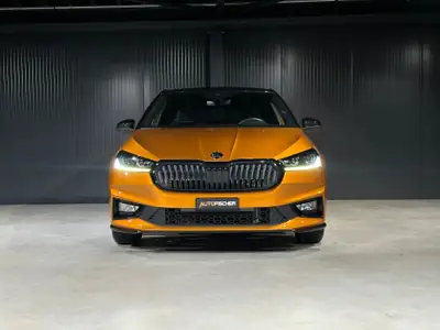 Skoda Fabia 1.0 TSI Monte Carlo DSG — Citadine dynamique orange, garantie 5 ans — arrière