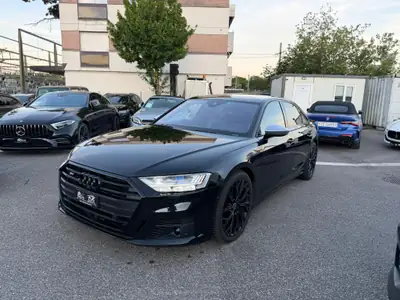 Audi S8 TFSI quattro — Berline de luxe sportive, 571 ch, Full Black premium — Seitenansicht