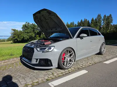 Audi RS3 2.5 T FSI Quattro — Berline sportive 400 ch, Facelift sans filtre à particules — Heckansicht