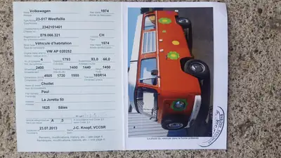 VW T2 Westfalia 1974 — L'icône du camping-car vintage, moteur essence fiable — Miniatur 13