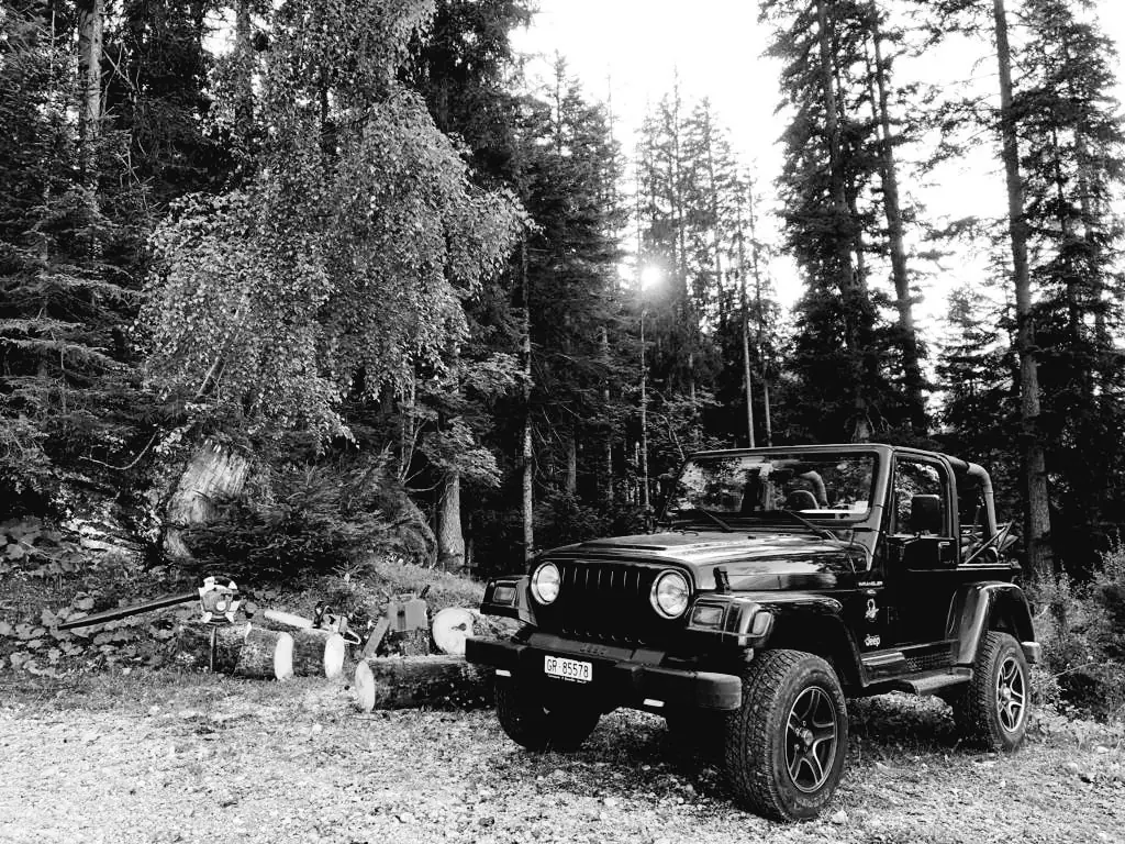 Jeep Wrangler 4.0 Sahara Hard Top — Légende 4x4 des années 90, châssis robuste — vue extérieure