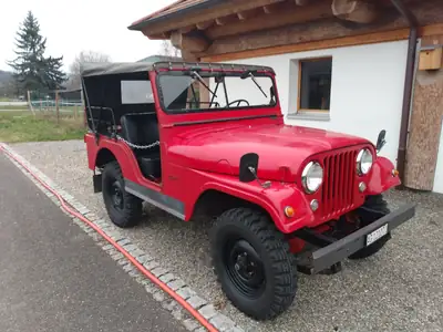 Jeep CJ Universal 1956 — Cabriolet vintage authentique, 6 places, moteur essence — vue extérieure