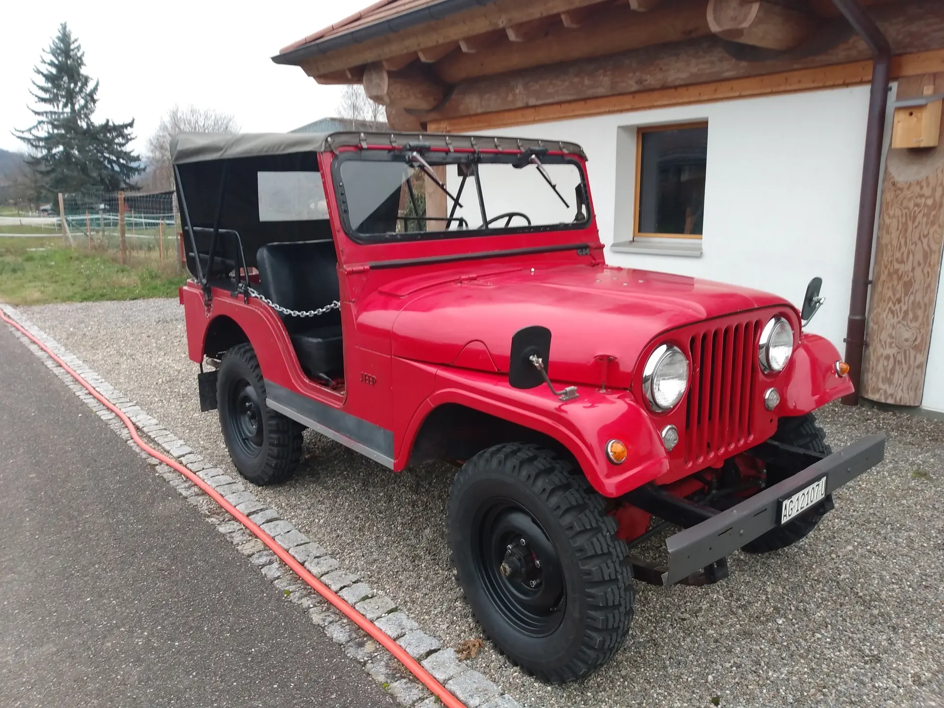 Jeep CJ Universal 1956 — Cabriolet vintage authentique, 6 places, moteur essence