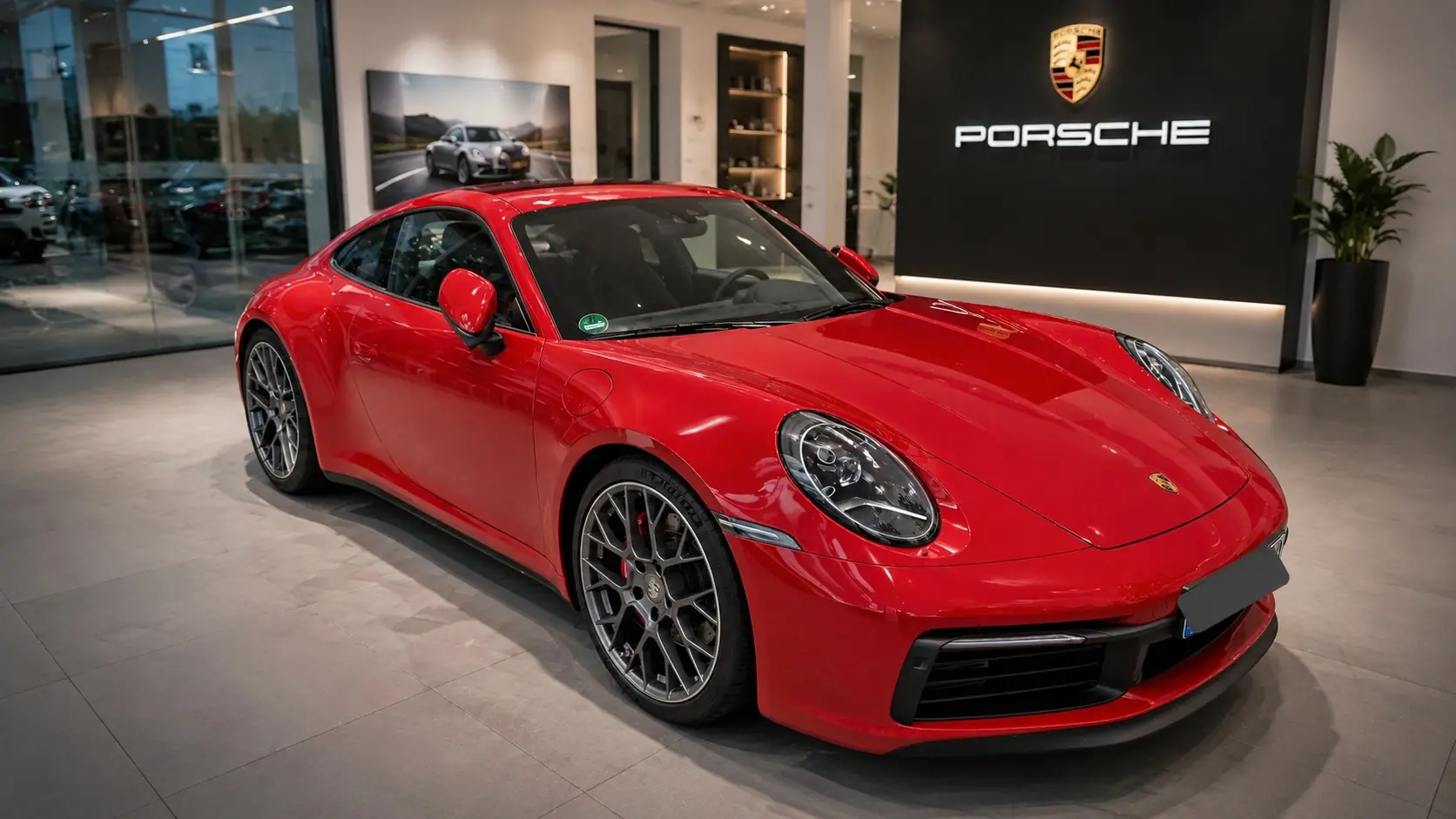 Porsche 911 Carrera S PDK (992) — 450 ch, rouge indien, 23'000 km seulement — Außenansicht