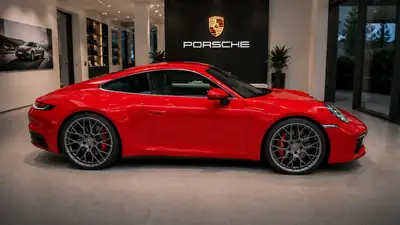 Porsche 911 Carrera S PDK (992) — 450 ch, rouge indien, 23'000 km seulement — Seitenansicht