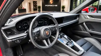 Porsche 911 Carrera S PDK (992) — 450 ch, rouge indien, 23'000 km seulement — Innenraum