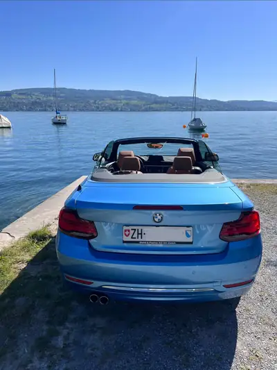 BMW 220d Cabrio Luxury Line — Décapotable diesel, entretien récent, sans sinistre — cruscotto