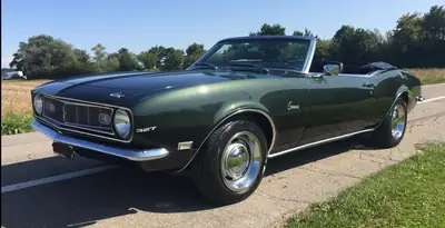 Chevrolet Camaro 1968 — Cabriolet mythique, moteur V8 puissant, 46'000 km — côté