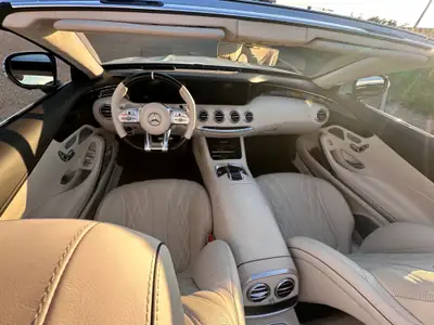 Mercedes-Benz S 63 AMG Cabriolet — 612 ch, 4MATIC+, blanc métallisé 2020 — Miniature 13