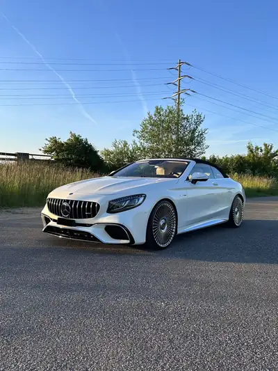 Mercedes-Benz S 63 AMG Cabriolet — 612 ch, 4MATIC+, blanc métallisé 2020 — Miniature 15