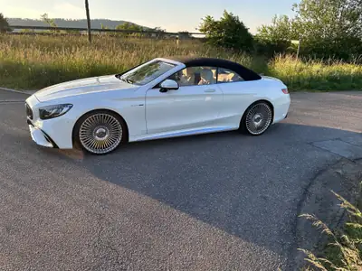 Mercedes-Benz S 63 AMG Cabriolet — 612 ch, 4MATIC+, blanc métallisé 2020 — Miniature 16