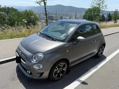 Fiat 500 1.0 Hybrid Sport — Citadine urbaine écologique avec toit panoramique — Seitenansicht