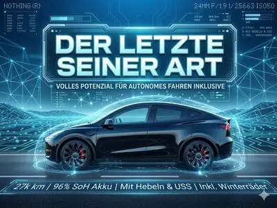 Tesla Model Y Performance D 2022 — Électrique haute performance, 26 800 km seulement — side view