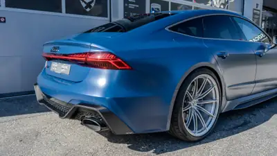Audi RS7 4.0 V8 TFSI Performance — Berline sportive exclusive, 629 ch, Ascari Blau Matt — Thumbnail 8