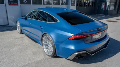 Audi RS7 4.0 V8 TFSI Performance — Berline sportive exclusive, 629 ch, Ascari Blau Matt — Thumbnail 7