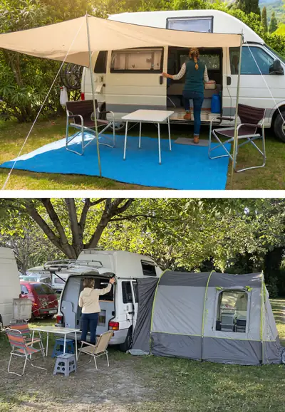 VW T4 TDI Camper Carthago — Aménagement d'usine, 4 couchages, prêt à l'aventure — fianco