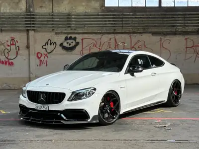 Mercedes-AMG C 63 S Coupé 2019 — 510 ch, Performance Seats et Hirsch Felgen — Außenansicht